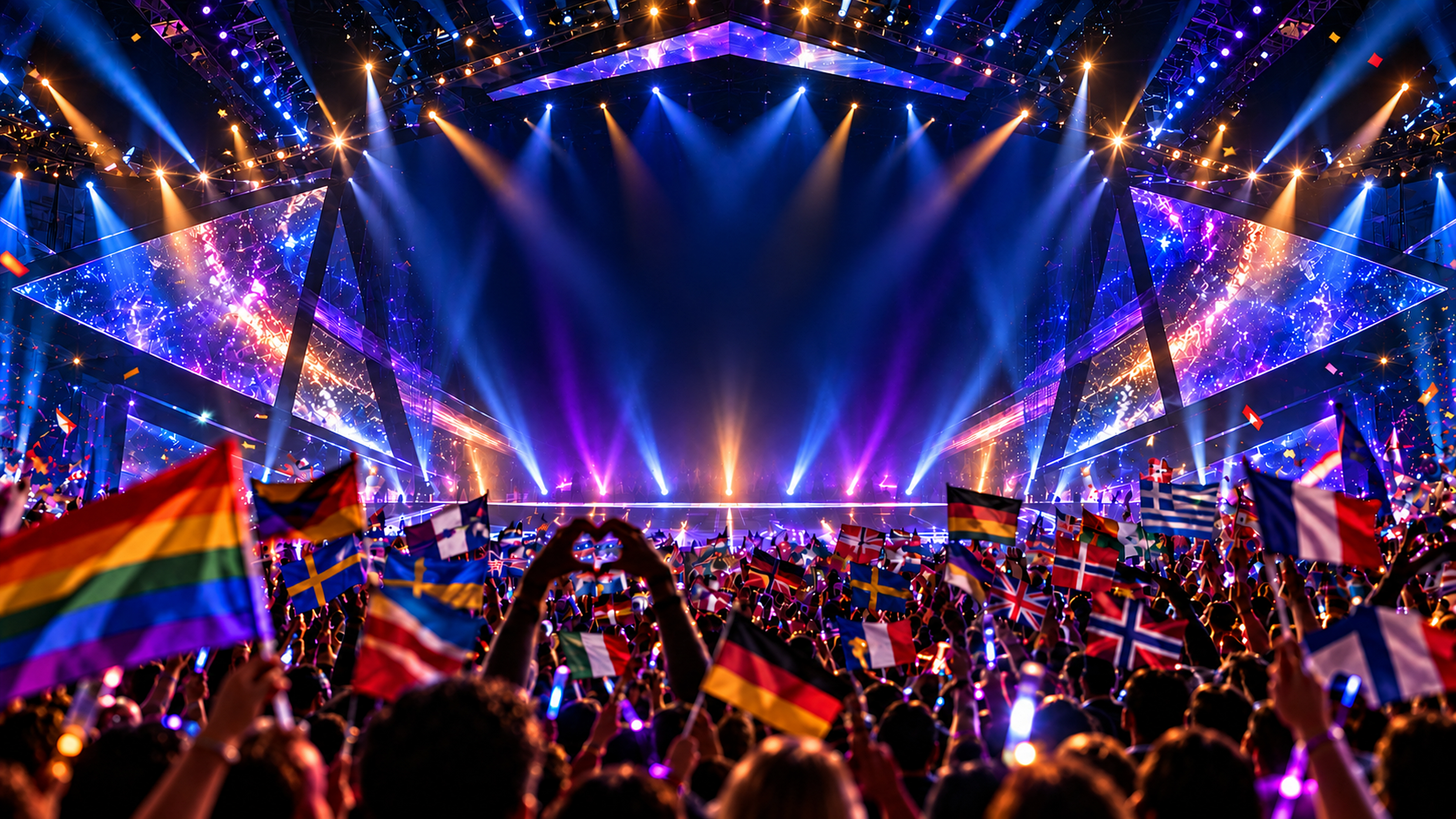 EuroPulse arena with a clean, empty stage